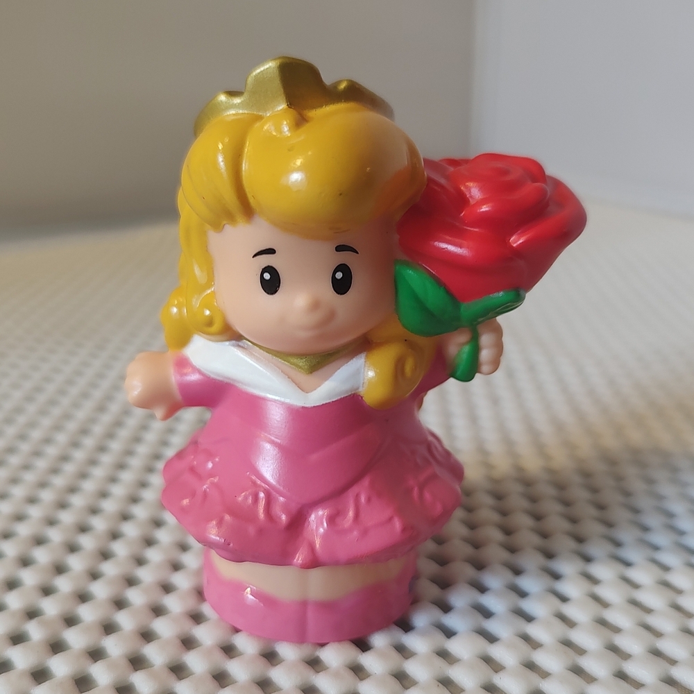 Fisher Price Little People Princess Aurora Sleeping Beauty with a Rose 2015